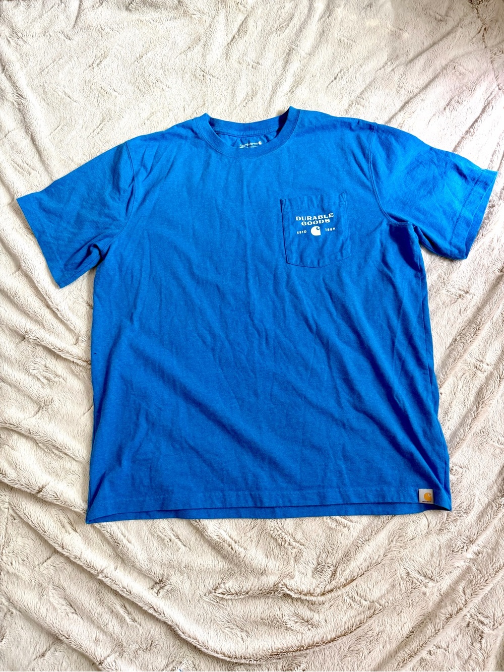 Carhartt Men's Relaxed Fit Heavyweight Pocket Graphic T-Shirt Blue XL